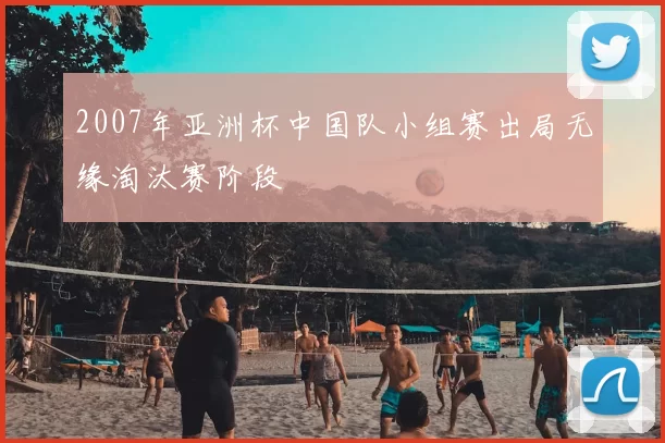 2007年亚洲杯中国队小组赛出局无缘淘汰赛阶段