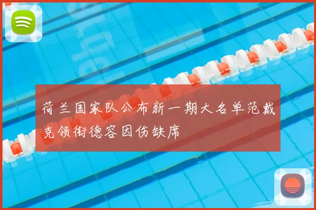 荷兰国家队公布新一期大名单范戴克领衔德容因伤缺席